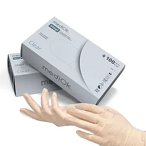 Рукавички вінілові mediOk clear, розмір M